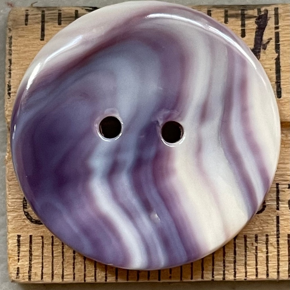 25mm button quahog wampum purple and white
